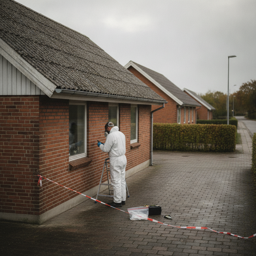nedriver, asbest, asbest i hus, asbesttag, eternittag, fibercement, prøvetagning, asbesttest, laboratorieanalyse, sikkerhed, værnemidler, åndedrætsværn, afskærmning, udendørs, parcelhus, mursten, tag, renovering, byggeplads, dansk bolig, sundhedsrisiko, vedligeholdelse, hus, bolig, håndværker